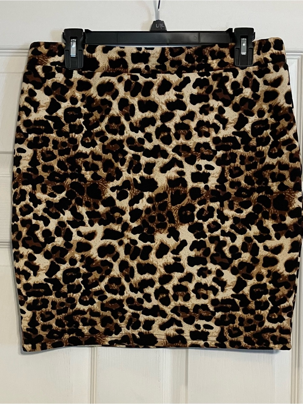 SHEIN Leopard Mini Skirt Curve Brown Black Animal Print 0XL